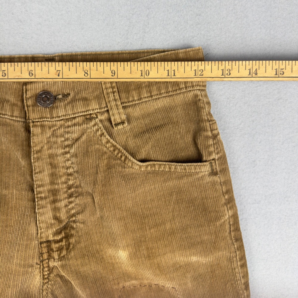 Vtg 70s Levi's White Tab Corduroy Flare Pants Women's 24 Brown Bell Bottoms USA - Picture 14 of 16